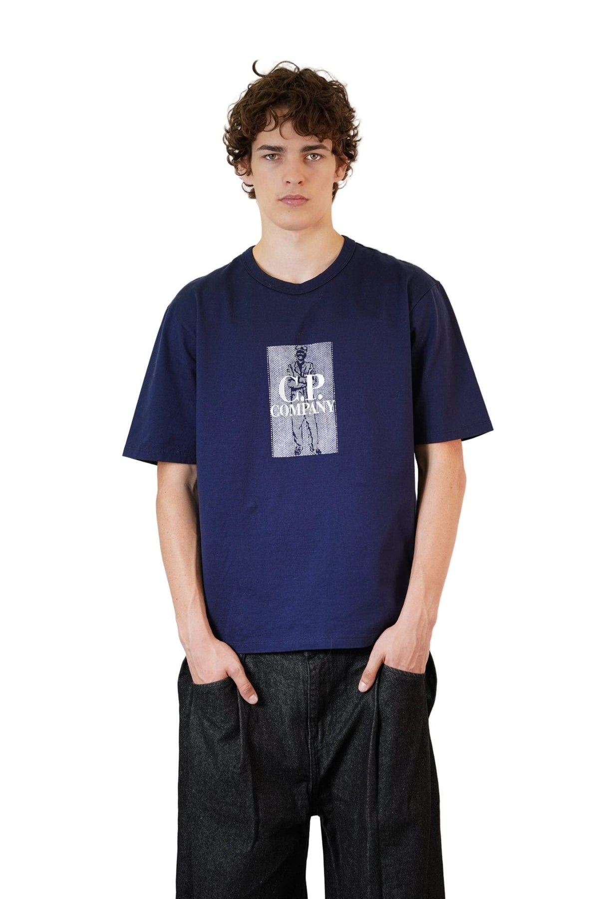 [C.P. Company] 30/2 Jersey Twisted Chest Logo T-Shirt