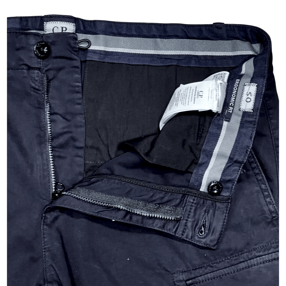 C.P. Company Cargo Pant – Satin Stretch Lens Cargo, navy