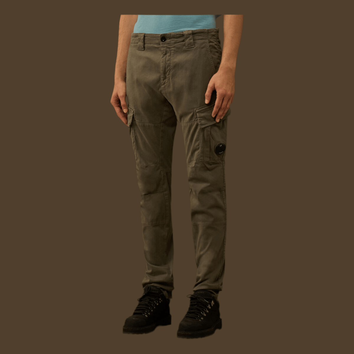 C.P. Company, Cargohose Stretch Satin, Gunmetal grau
