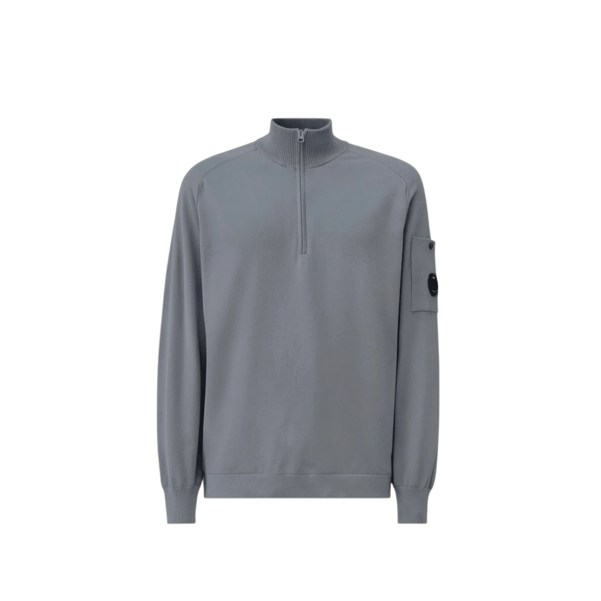 C.P. Company Cotton Crepe Half Zip – Gunmetal grau