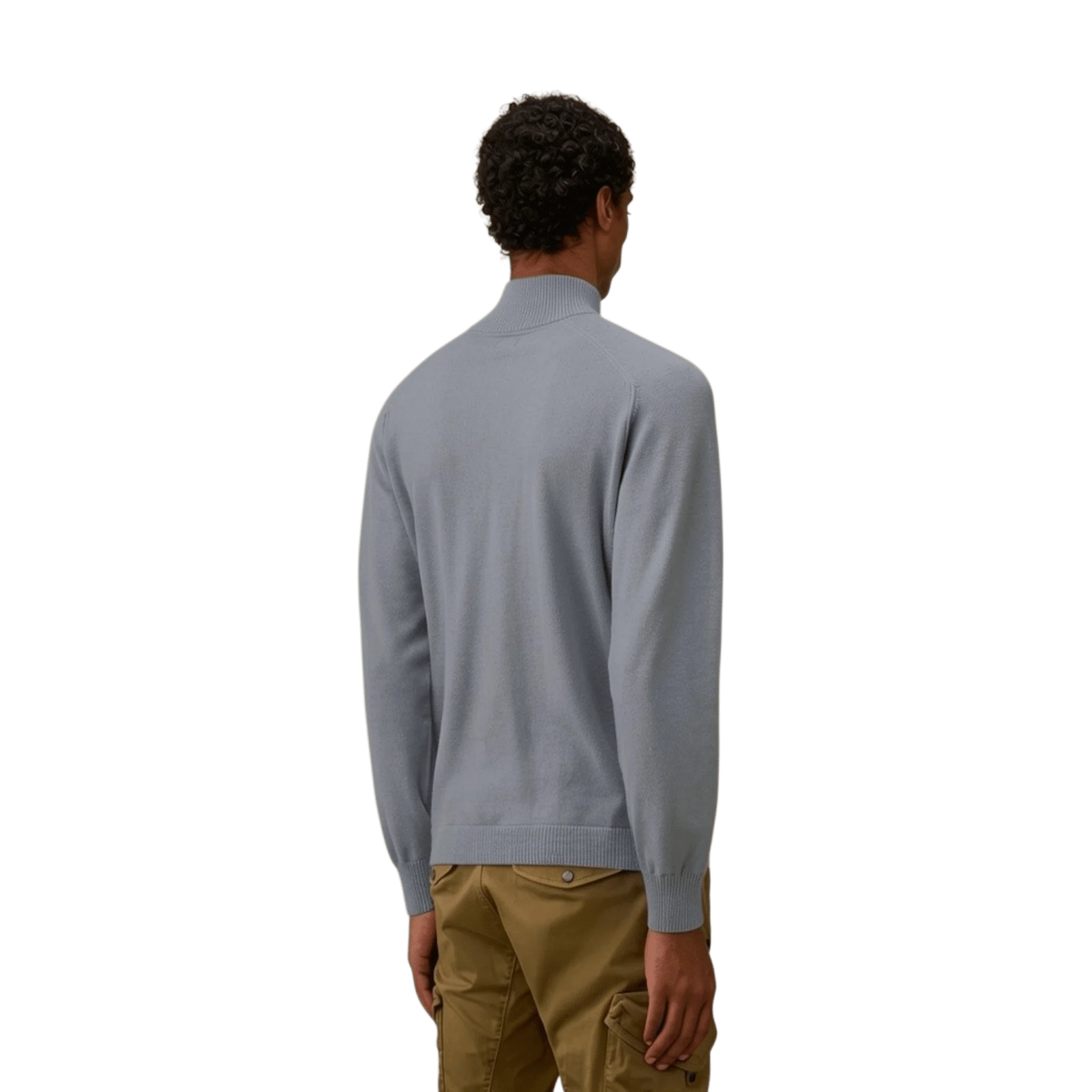 C.P. Company Cotton Crepe Half Zip – Gunmetal grau