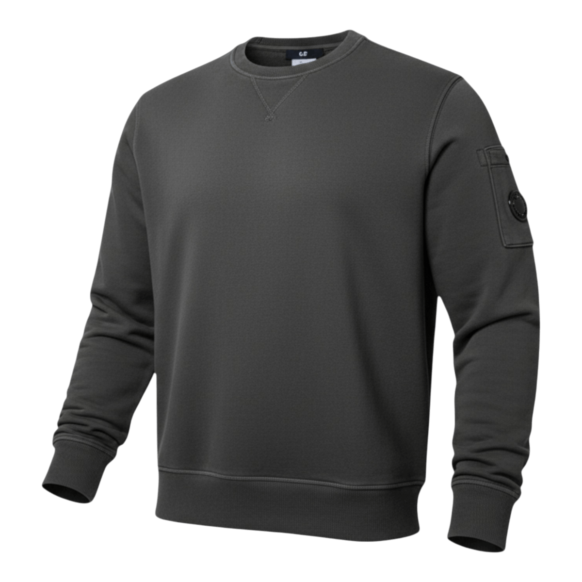 C.P. Company Diagonal Crew Neck – Dyed Sweat, grau