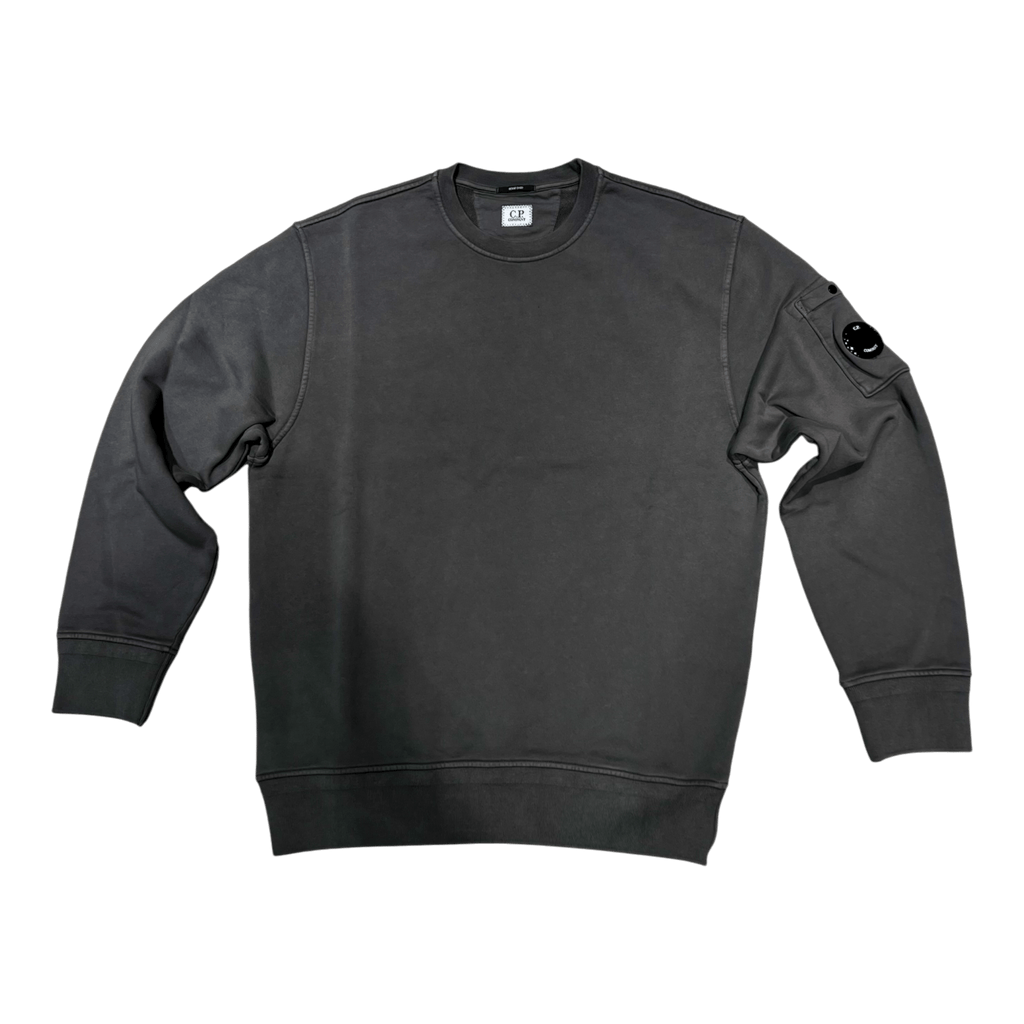 C.P. Company Diagonal Crew Neck – Dyed Sweat, grau