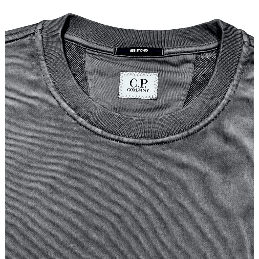 C.P. Company Diagonal Crew Neck – Dyed Sweat, grau