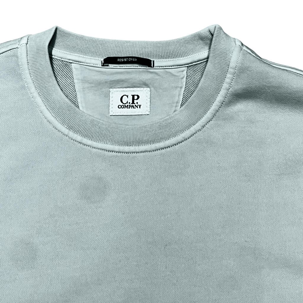 C.P. Company Diagonal Crew Neck Resist Dyed Sweat, mint