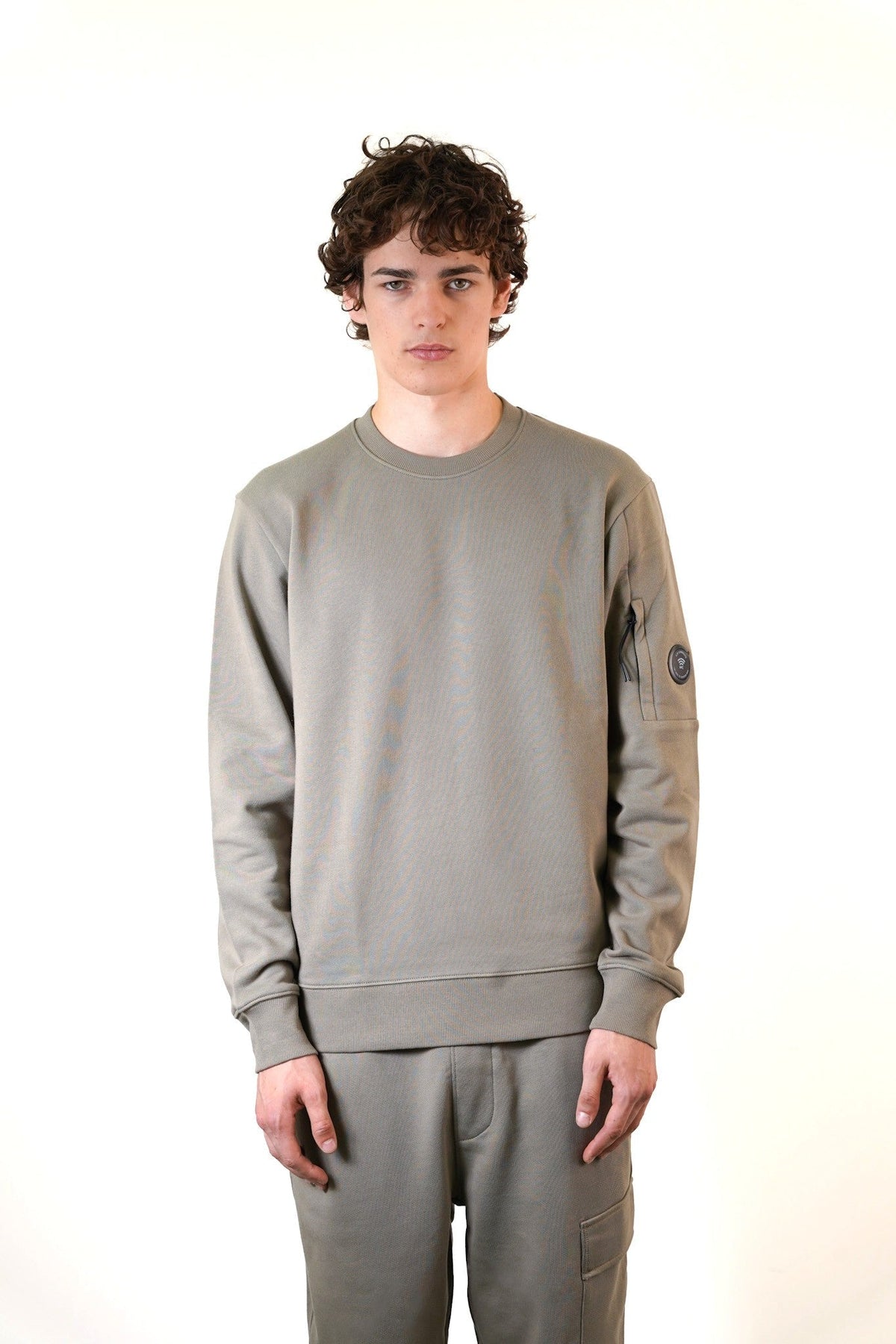 [C.P. Company] Diagonal Raised Fleece Crewneck Sweatshirt