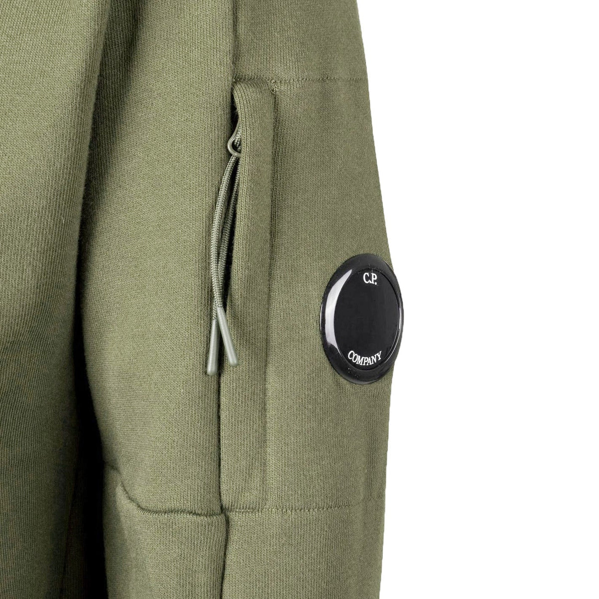[C.P. Company] Diagonal Raised Fleece Full Zip Lens Hoodie in Fallen Rock