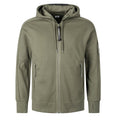 [C.P. Company] Diagonal Raised Fleece Full Zip Lens Hoodie in Fallen Rock