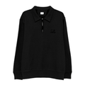 [C.P. Company] Diagonal Raised Fleece Half Zip in Black