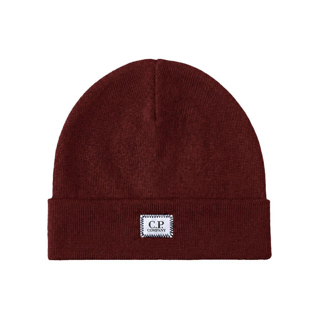 [C.P. Company] Extrafine Merino Wool Logo Label Beanie