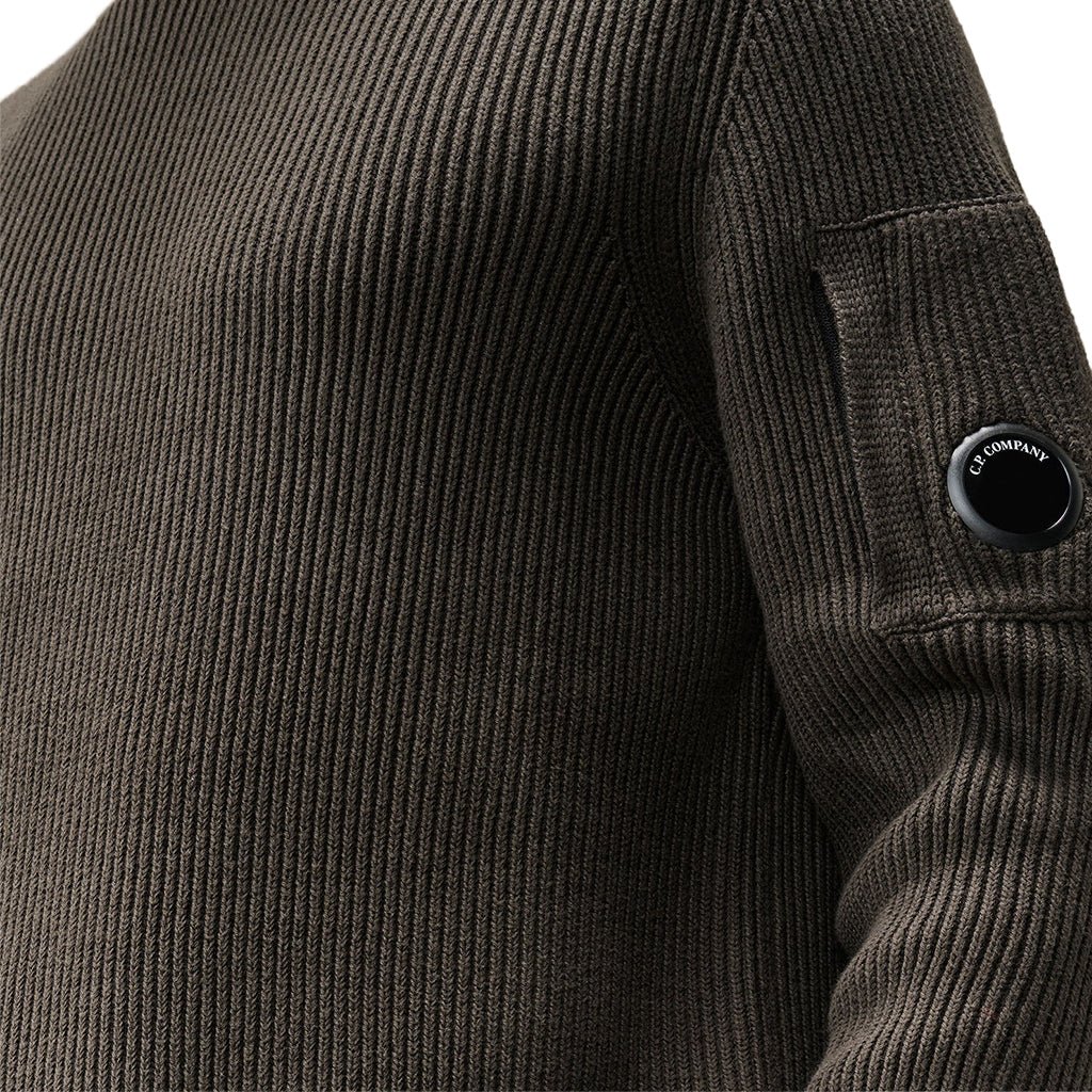 [C.P. Company] Full Rib Cotton Lens Crewneck Knit