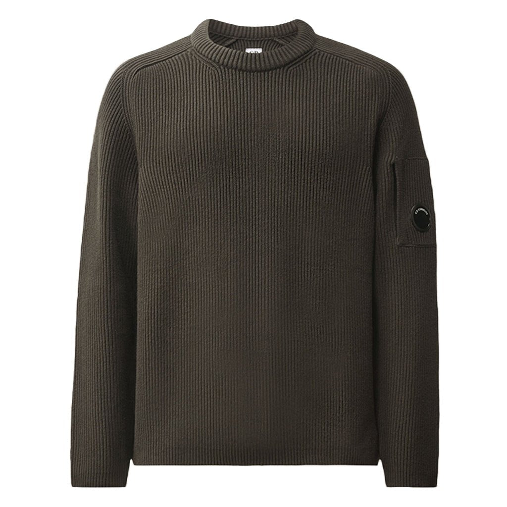 [C.P. Company] Full Rib Cotton Lens Crewneck Knit