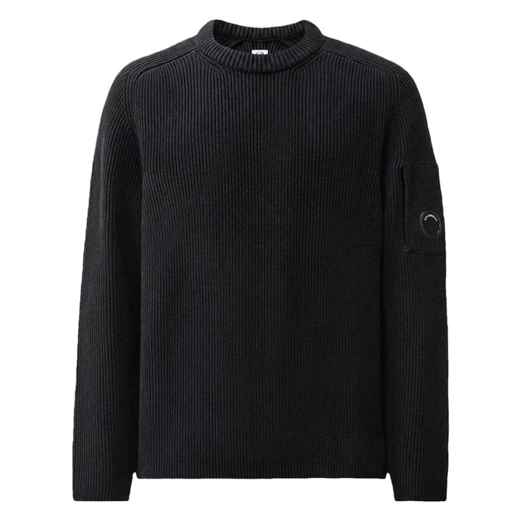 [C.P. Company] Full Rib Cotton Lens Crewneck Knit