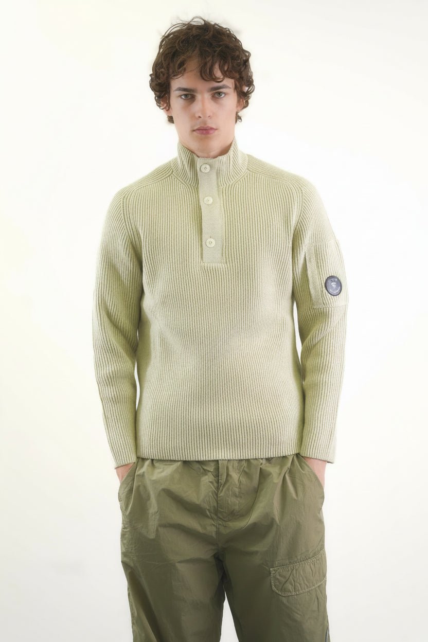 [C.P. Company] Full Rib Polo Collar Knitwear