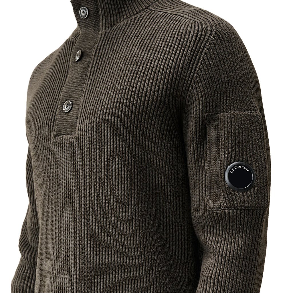 [C.P. Company] Full Rib Polo Collar Knitwear