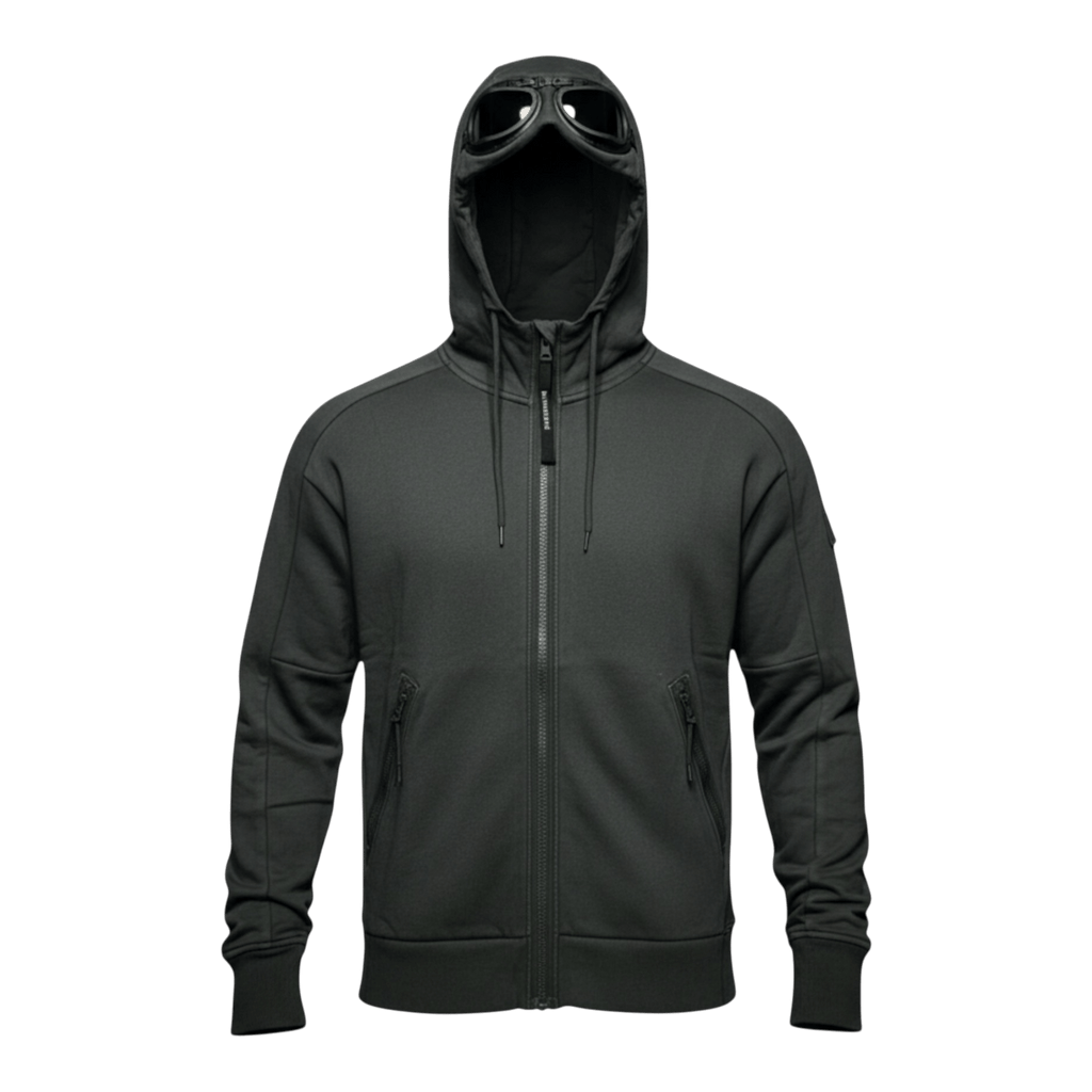 C.P. Company Goggle Jacket Fleece – Kapuzensweat - grau