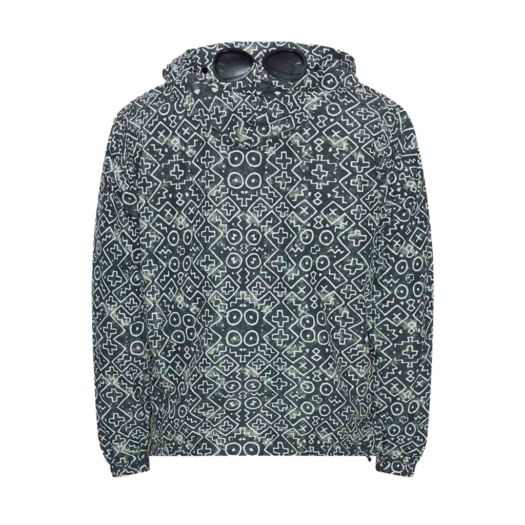 [C.P. Company] Inca Print Short Goggle Jacket in Agave Green