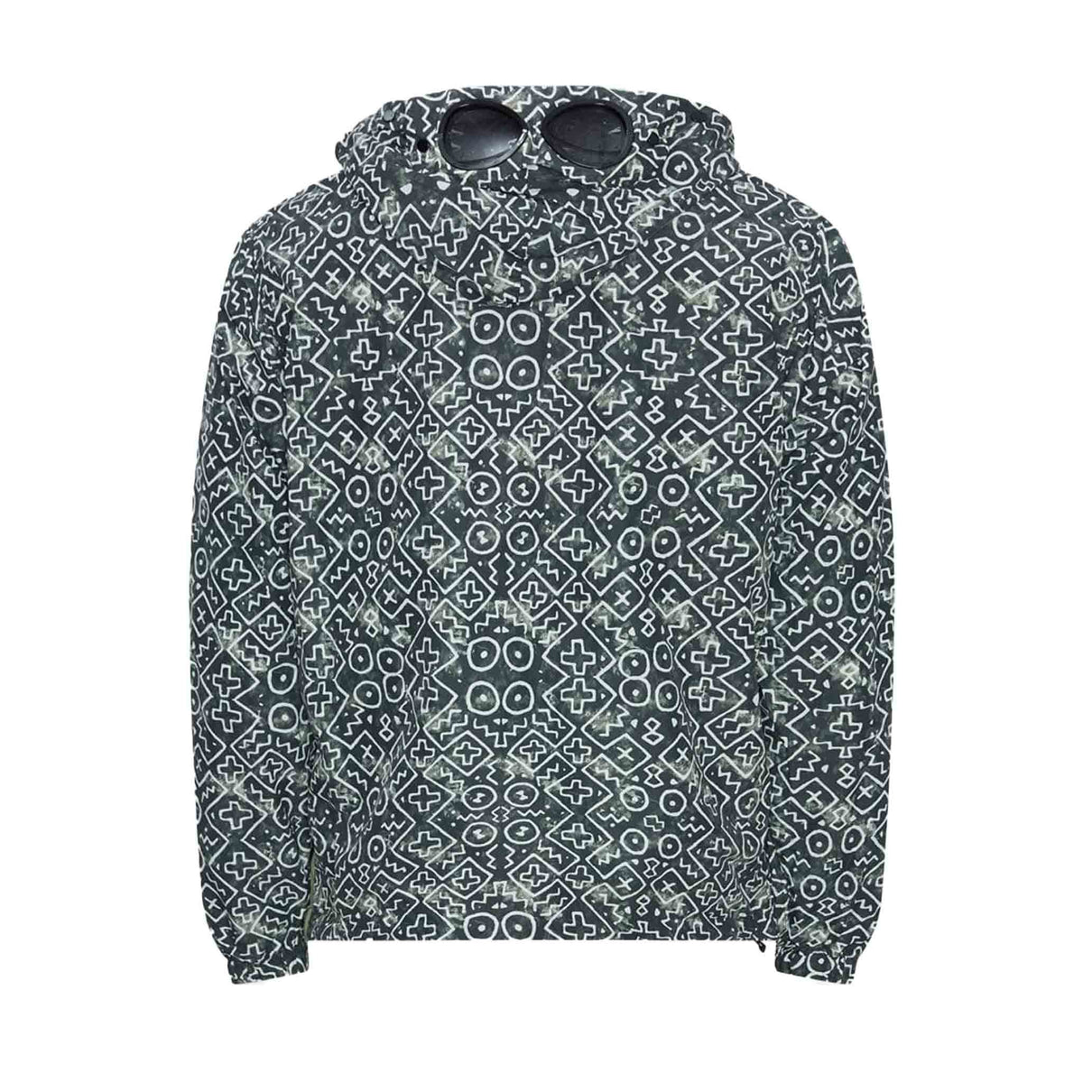 [C.P. Company] Inca Print Short Goggle Jacket in Agave Green
