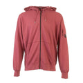 [C.P. Company] Light Fleece Zipped Lens Hoodie in Red Bud