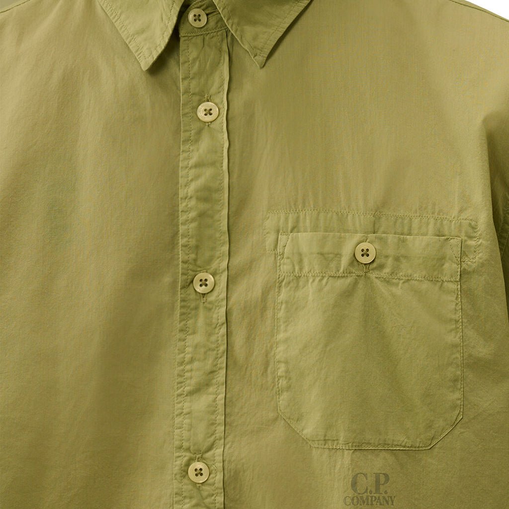 [C.P. Company] Light Mussola Short Sleeve Shirt