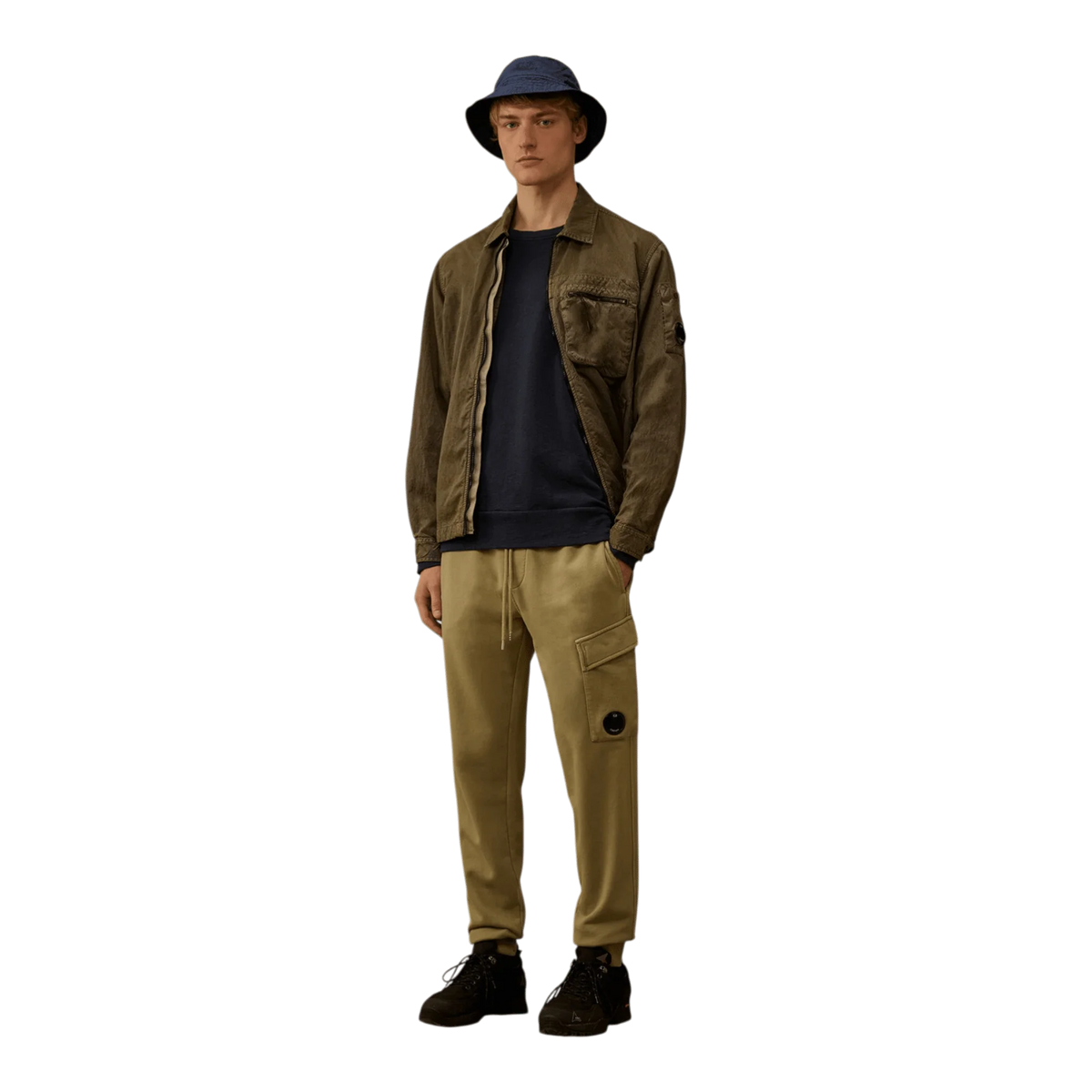 C.P. Company, Malfilè Fleece, Crew Neck, Midnight Navy