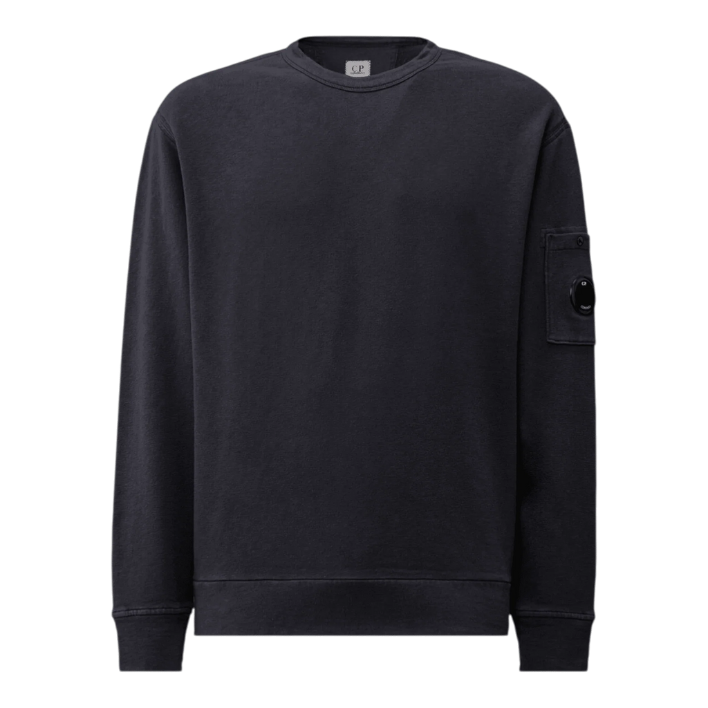 C.P. Company, Malfilè Fleece, Crew Neck, Midnight Navy