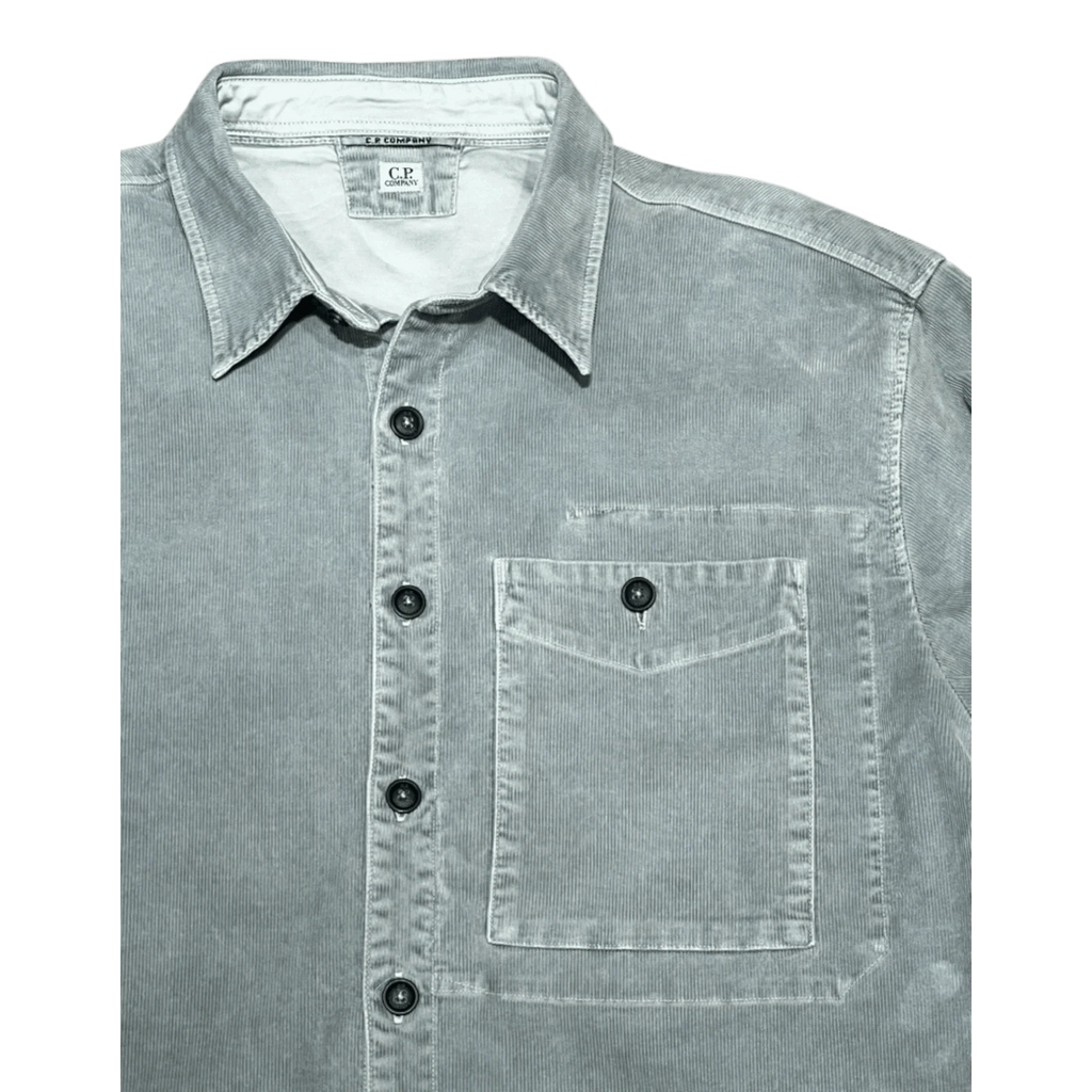 C.P. Company, Overshirt aus Cord in Flint Grey
