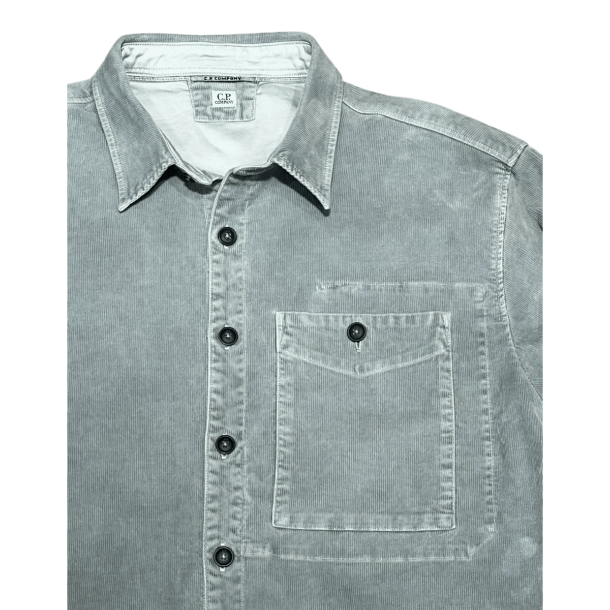 C.P. Company, Overshirt aus Cord in Flint Grey