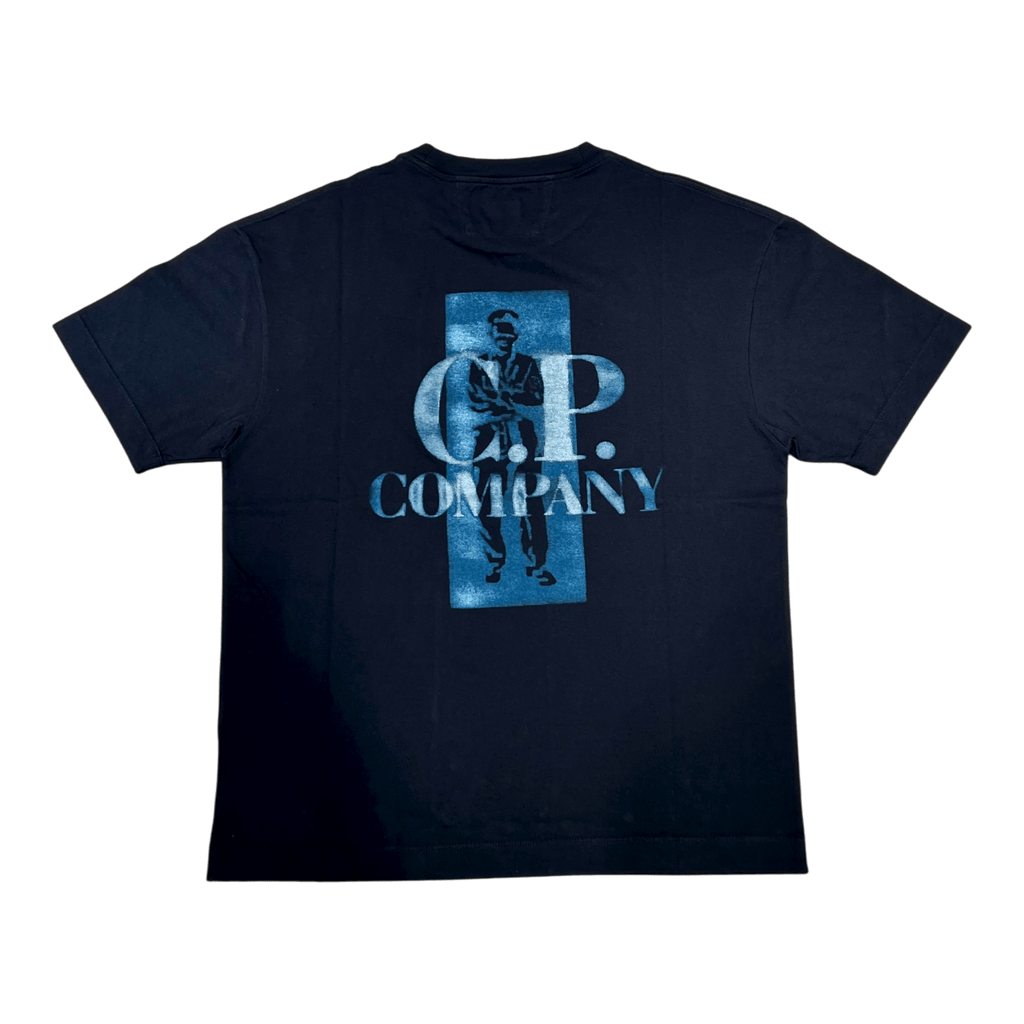 C.P. Company Sailor Logo T-Shirt – Printshirt Herren, navy