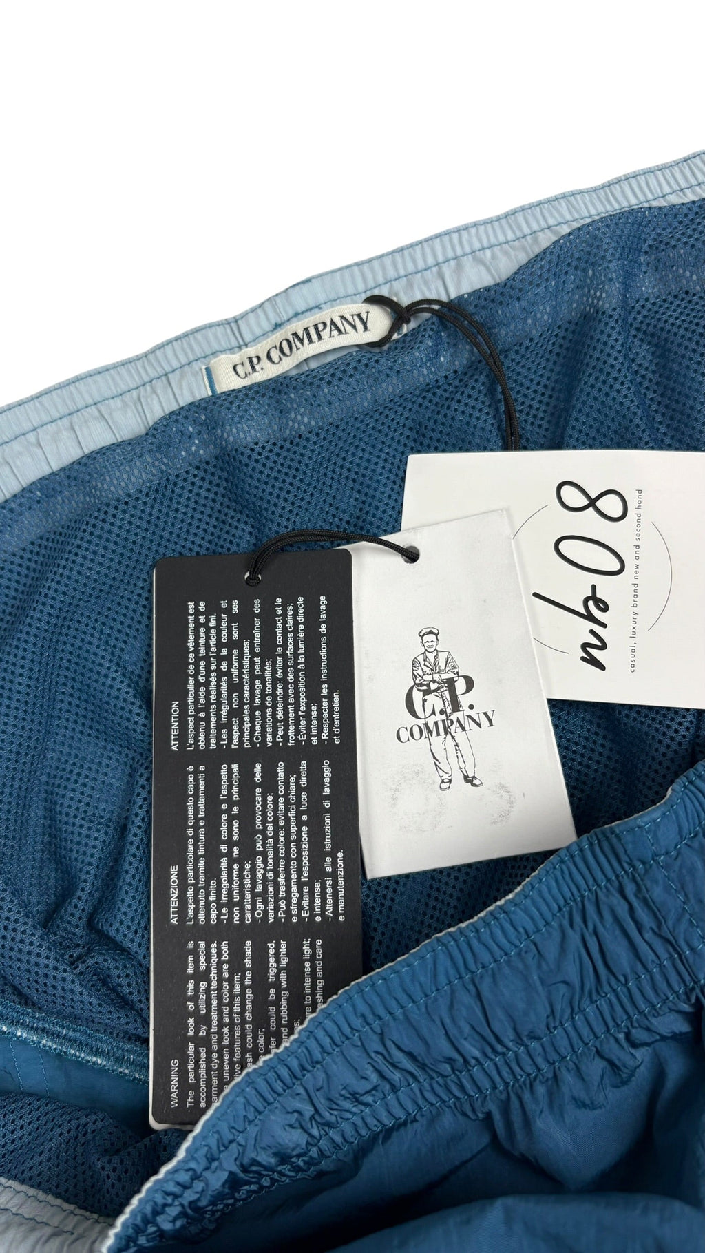 Short de Bain C.P Company Eco-Chrome R - Bleu Métallisé - Taille 52