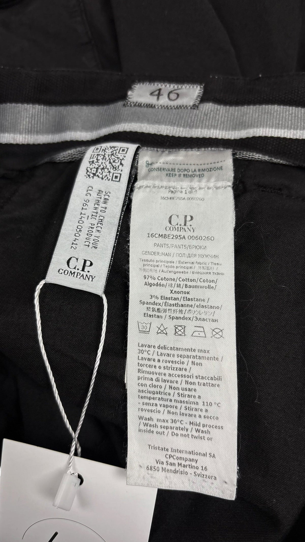 Short cargo C.P Company - Noir - Taille 46