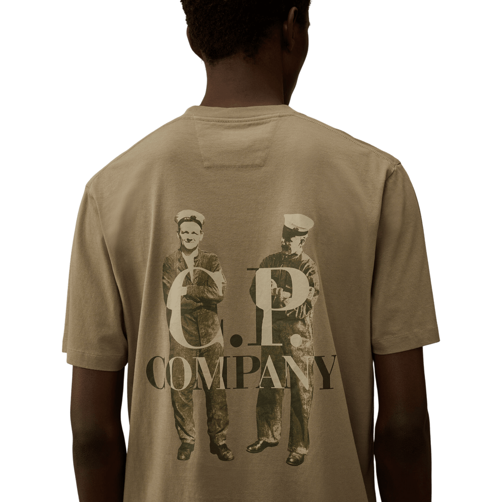 C.P. Company T‑Shirt 30/1 Jersey British Sailor, fallen rock, beige