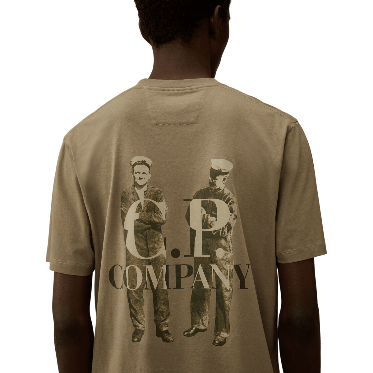 C.P. Company T‑Shirt 30/1 Jersey British Sailor, fallen rock, beige