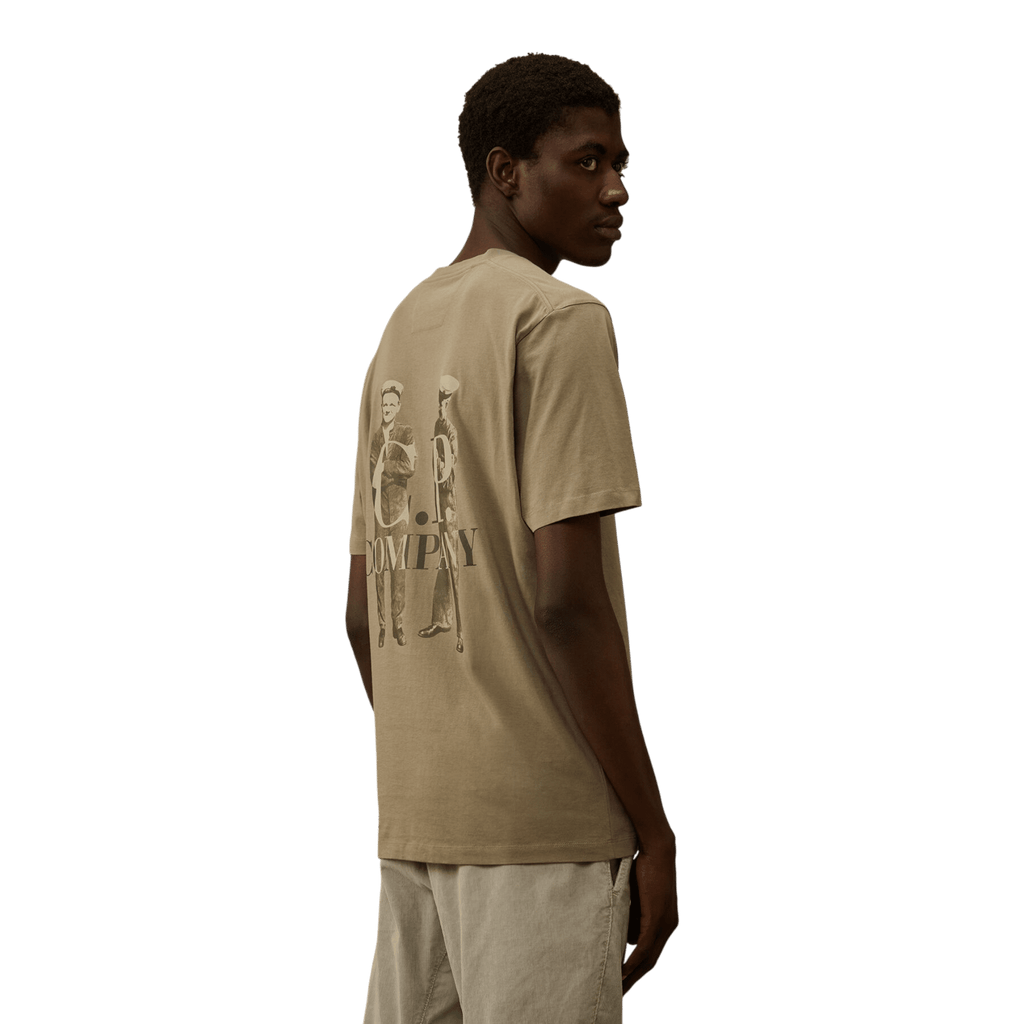 C.P. Company T‑Shirt 30/1 Jersey British Sailor, fallen rock, beige