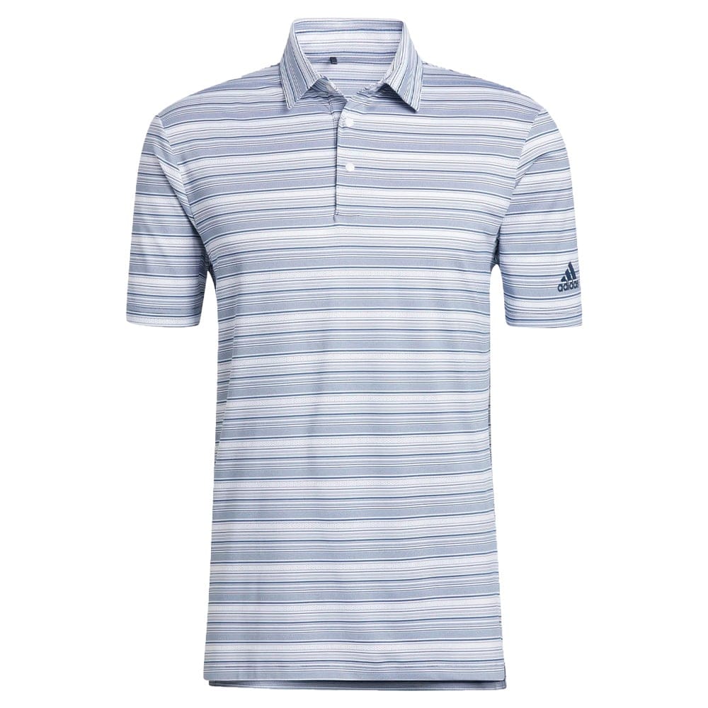 adidas Heather Snap Polo Shirt - Crew Navy/White