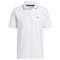 adidas Go-To Pique Polo Shirt - White/Screaming Pink