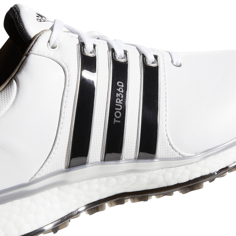 adidas Tour 360 XT-SL Spikeless Waterproof Shoes - White/Black/Silver