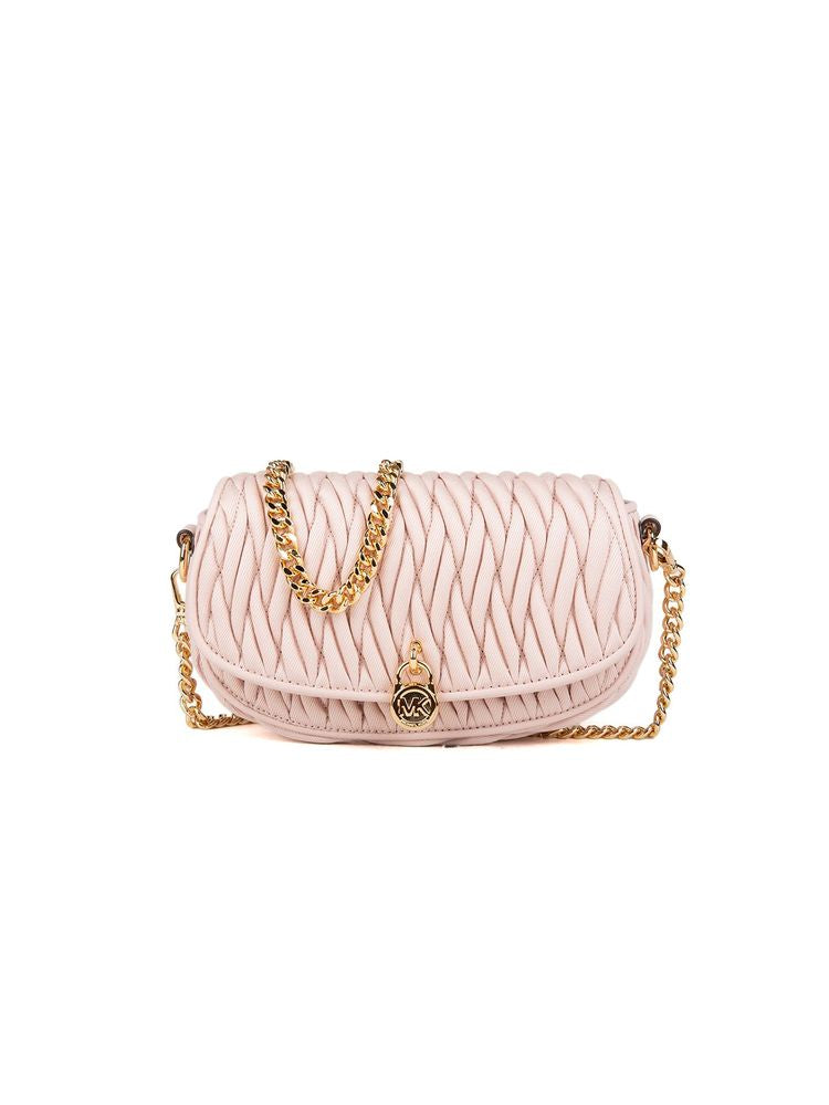 Michael Kors Quilted Cotton Crossbody Bag — Pink