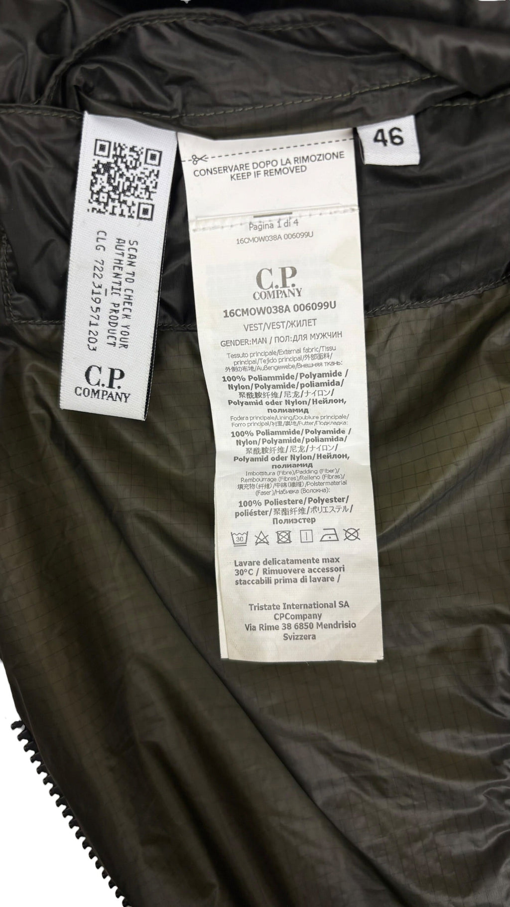 Gilet C.P Company Nada Shell Primaloft - Kaki - Taille 46