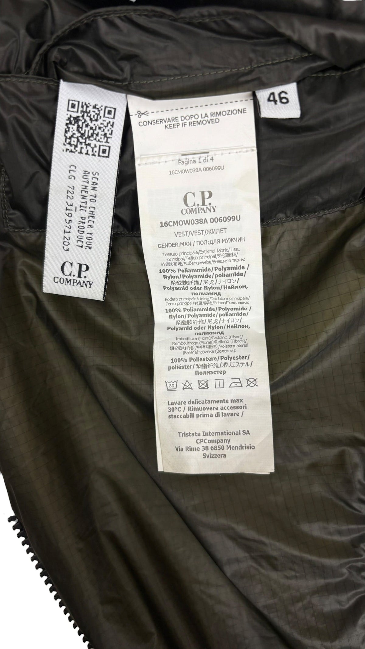 Gilet C.P Company Nada Shell Primaloft - Kaki - Taille 46