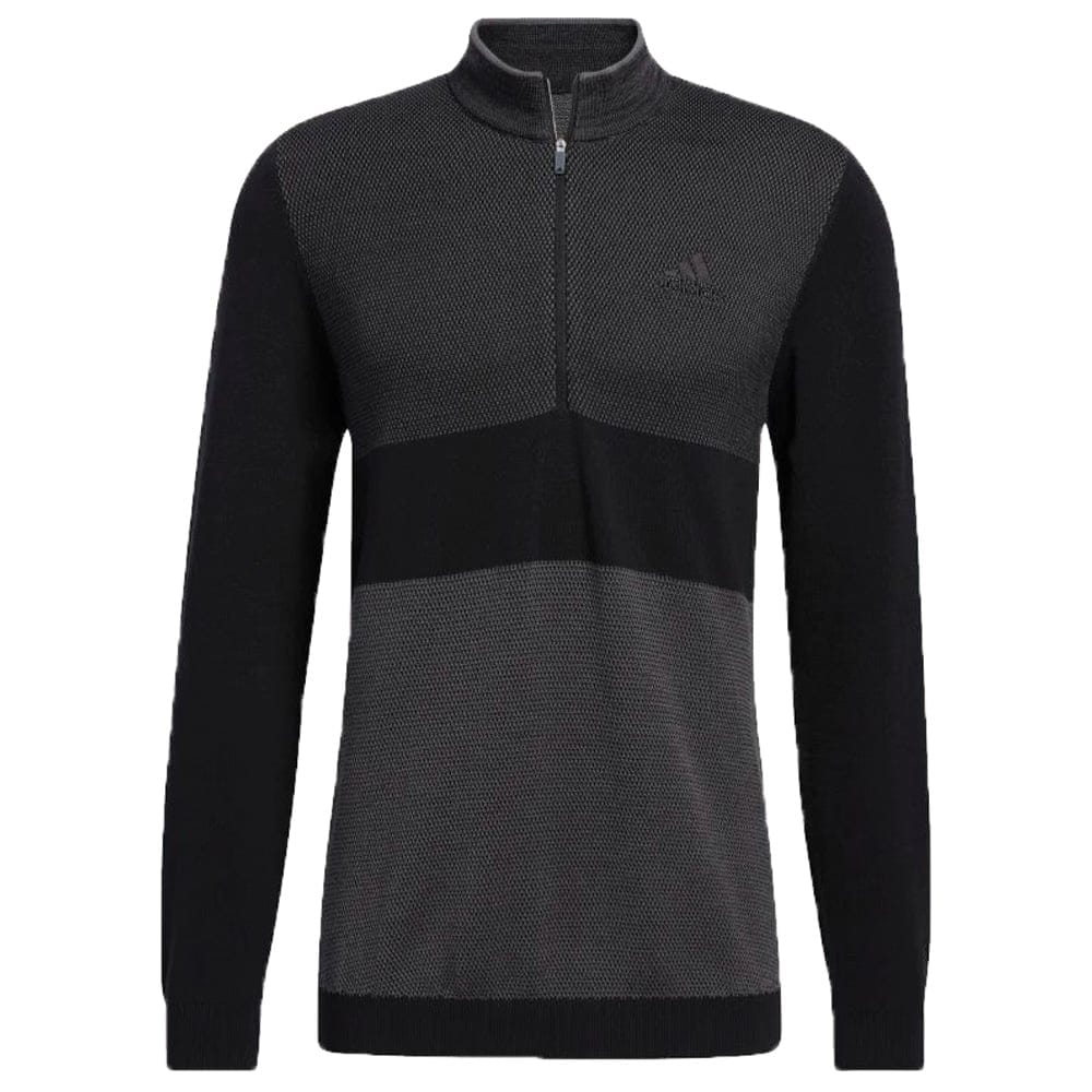 adidas Sport Zip Neck Sweater - Black