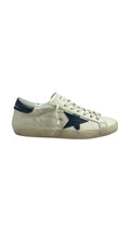 Sneakers Golden Goose Super-Star nappa beige bleu nuit - Neuf
