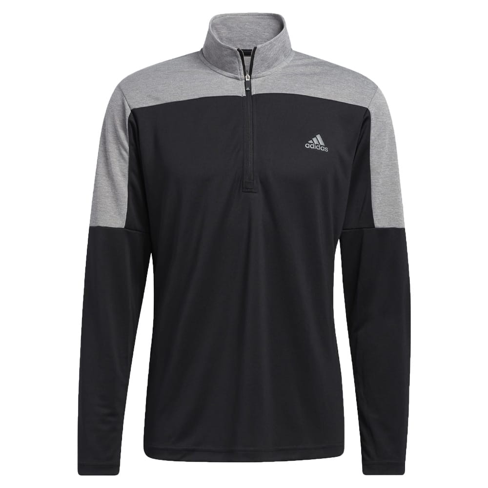 adidas UPF Lightweight 1/4 Zip Midlayer- Black