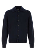Burberry Cashmere-Knit Cardigan — Navy