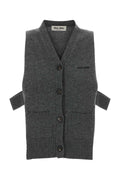 Miu Miu Cashmere Cardigan — Gray