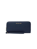 Michael Kors Leather Continental Wallet — Navy