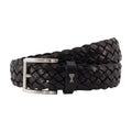 AMI Paris Braided Calfskin Belt — Black