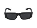 Prada 0PR Rectangle-Frame Sunglasses — Black