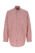 AMI Paris Striped Cotton Shirt — Red