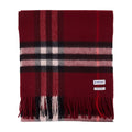 Burberry Giant Check Wool-Cashmere Scarf — Red